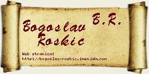 Bogoslav Roškić vizit kartica